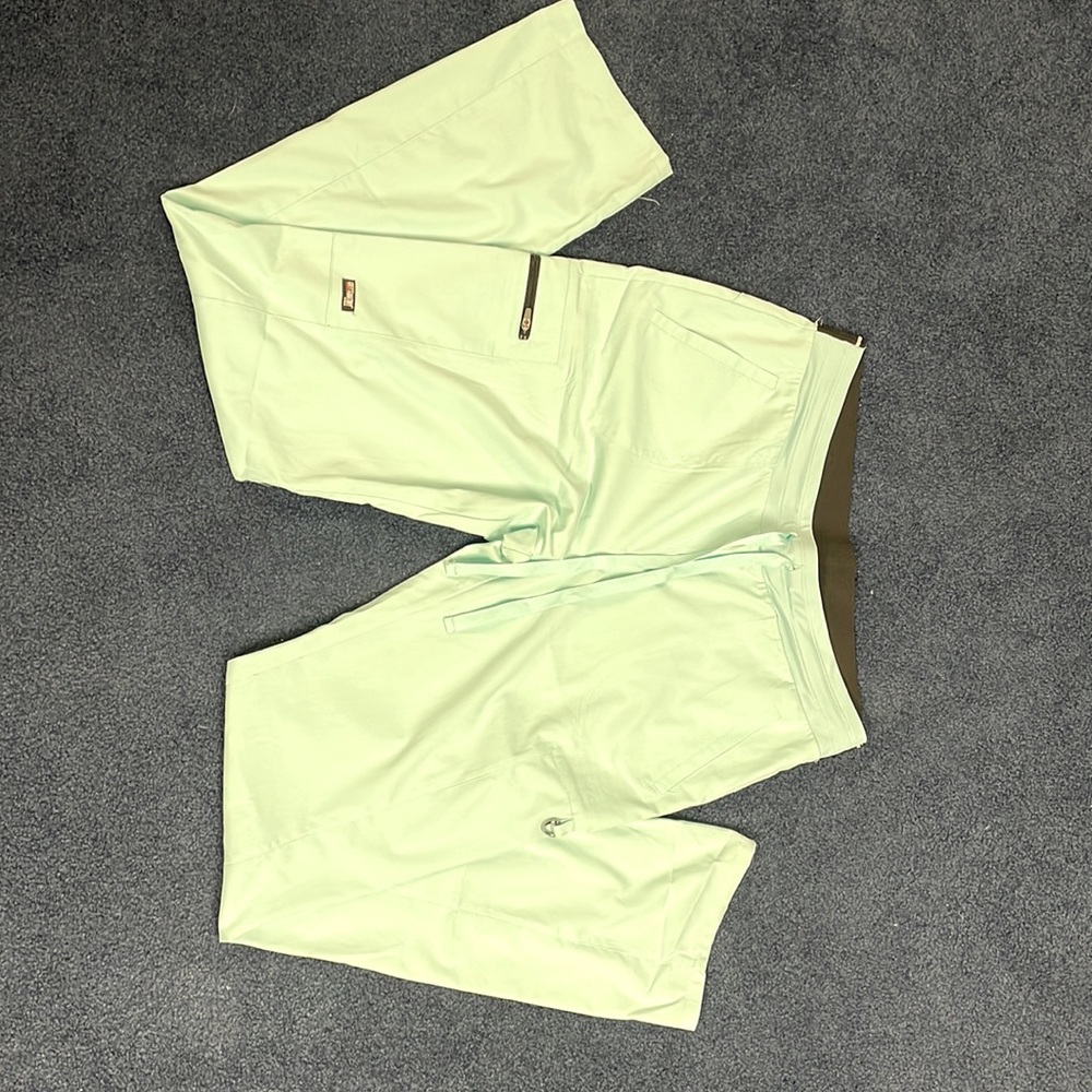 Greys Anatomy spandex stretch stub pants sea foam green color